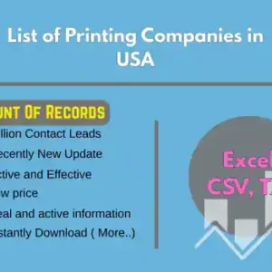 US Printing Industry Email List